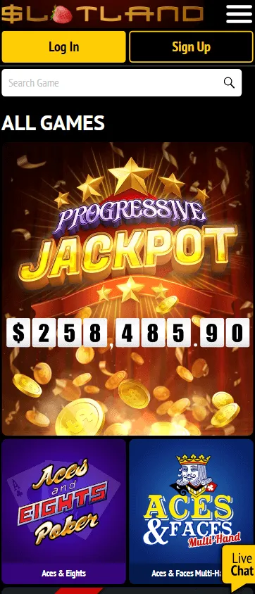 Slotland Casino mobile game titles